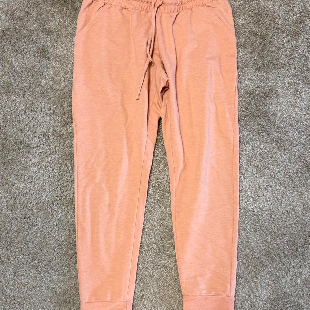FP Movement orange joggers with drawstring waist Free People Athleisure Medium